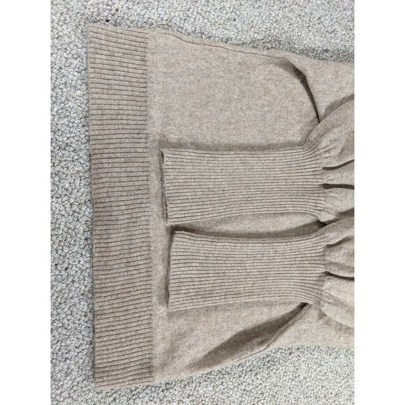 Cullen 100% Cashmere baloon sleeve cardigan sweater. small Beige - Picture 11 of 14